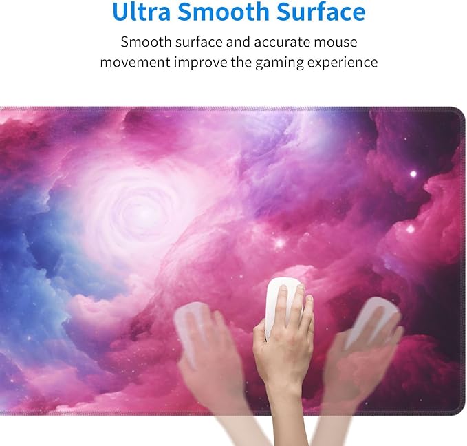 3D Magical Nebula Large Mouse Pad XL Extended Gaming Pad Waterproof Desk Mat for Desktop Keyboard Non Slip Mousepad for Office Game Home 32.15x11.8