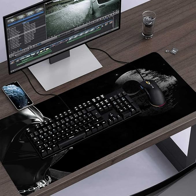 Large Mouse Pad XXLMousepad with Stitched Edges &amp Non-Slip Rubber Base-High Speed Surface-Laptop Desk Pads-Computer Keyboard and Mice Combo Pad Mat 15.7X31.5 inch