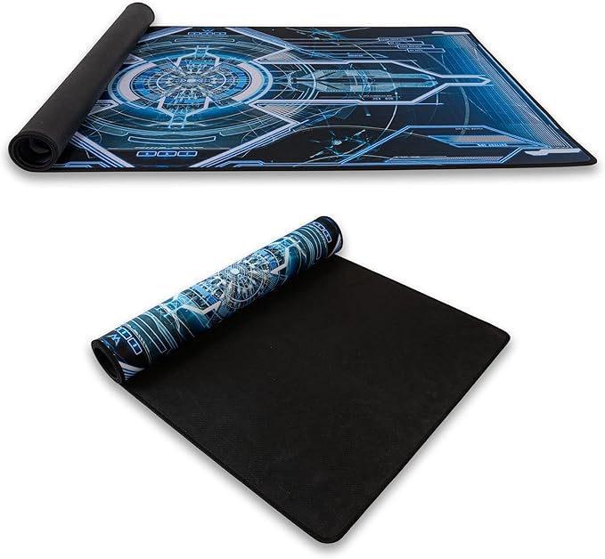 Alpine Innovations Surface Mat with Stitched Edges | Giant Mouse Pad 16” x 33” | Durable Non-Slip Rubber Base | Computer Keyboard Pad for Desktops | HUD