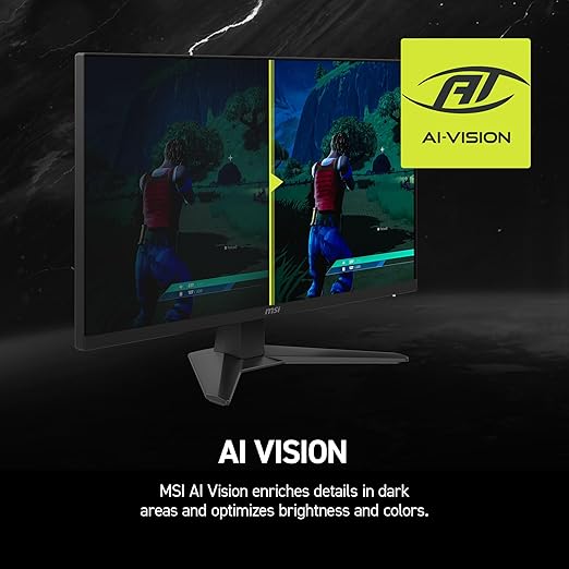 msi MAG 272F 27-inch 1920 x 1080 (FHD) Gaming Office Monitor 200Hz Adaptive Sync HDR Ready HDMI VGA Port VESA Mountable Tilt 4-Side Slim Bezel0.5ms Black