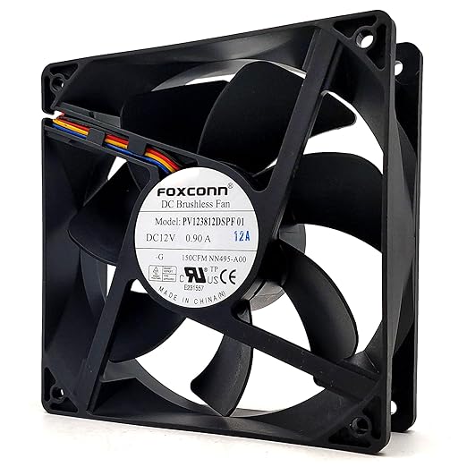 High Airflow 12V 0.90A Cooling Fan PV123812DSPF01-120mm x 120mm x 38mm for Laptops and Electronics