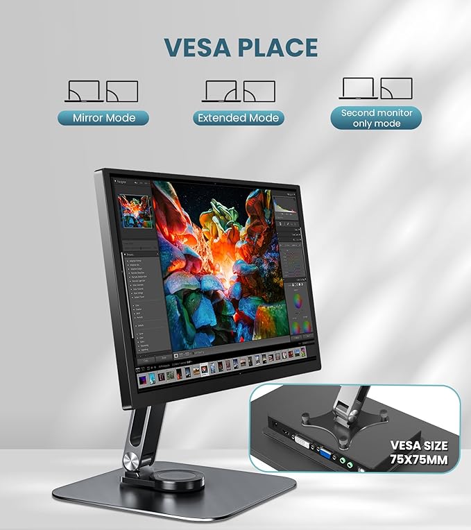 14-Inch Industrial Use Touchscreen Monitor FHD 1920×1200 HDR IPS 500 nits 100% sRGB Multi-Port HDMI VGA DVI Compatible with Laptop PC PS5/PS4 Xbox/Game
