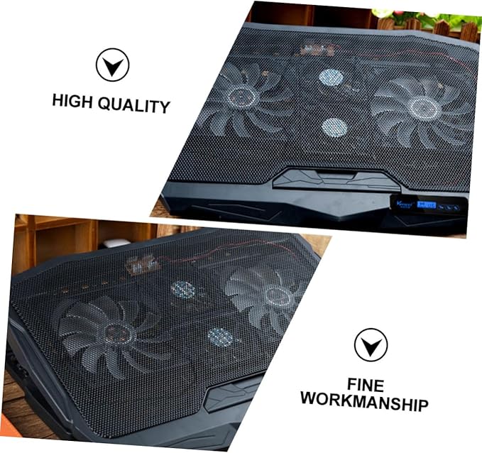 jojofuny Silent Laptop Cooler Stand with Speed Fans Cooling Rack for Notebooks Stable Shake Laptop Riser for Gaming and Office Use