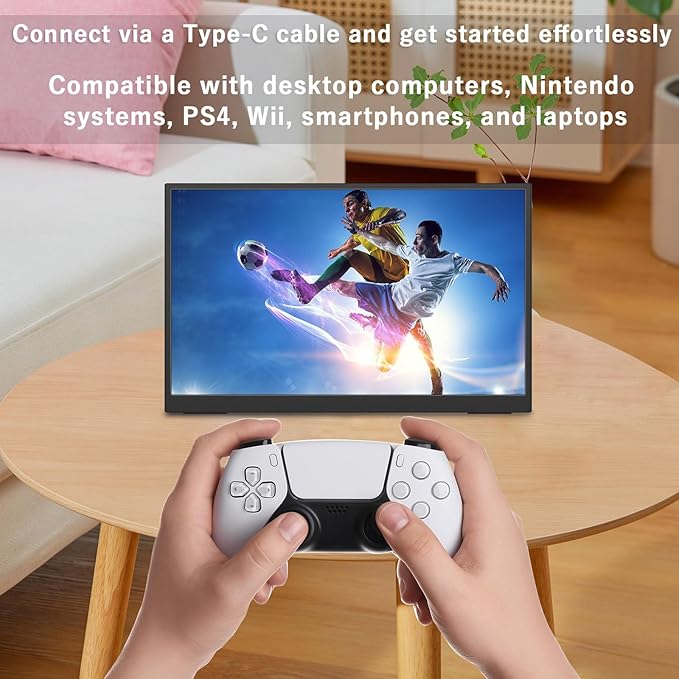 Portable Monitor Touchscreen 15.6''Laptop Screen Extender FHD IPS Touch Screen Travel Monitor with Kickstand &amp Speaker HDMI USB C External Monitors for Laptop Phone Computer Xbox Switch