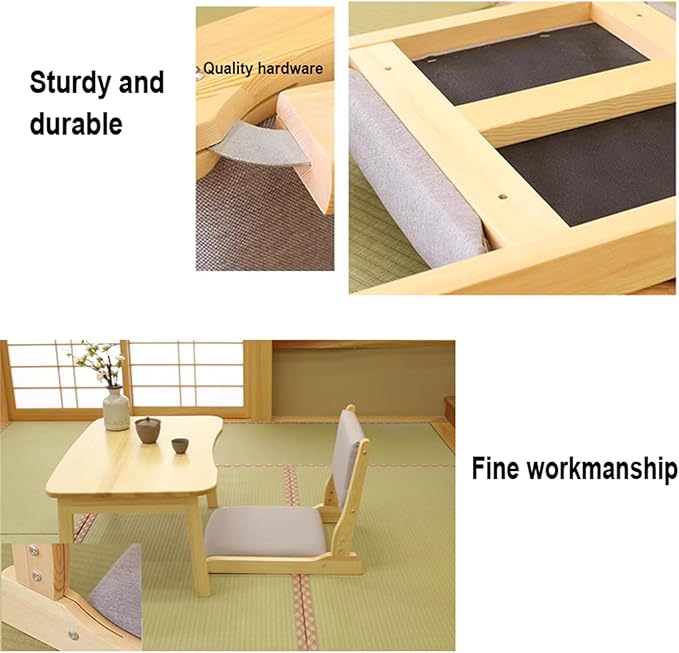 BTZHY Floor Chair Lazy Couch Tatami Chair Tatami Foldable Floor Chair Living Room Chair Floor Seat Home Bay Window Lazy Backrest Chair for Living Room BedroomBalconyA