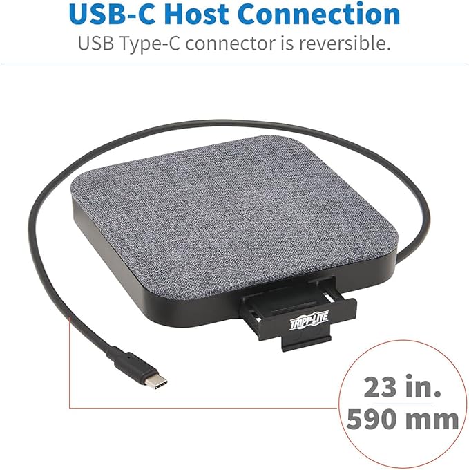 Tripp Lite USB C Dock Single Display 4K HDMI USB-A/USB C Hub 100W Charging (U442-DOCK17-GY)