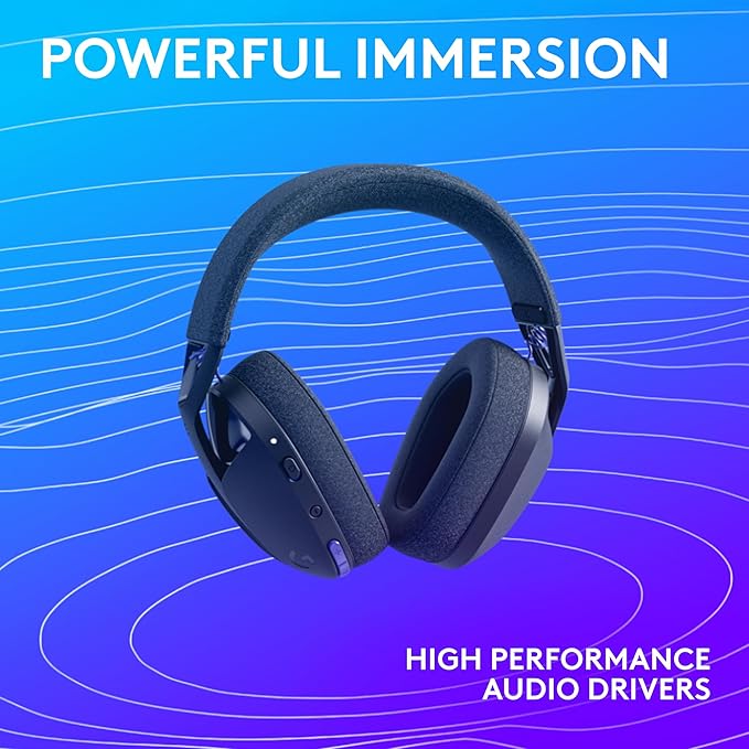 Logitech G321 Lightspeed Wireless Bluetooth Gaming Headset Dynamic Comfort and fit 16 kHz Boom mic 20+ hrs Battery PC PS4 PS5 Nintendo Switch Mobile - Black