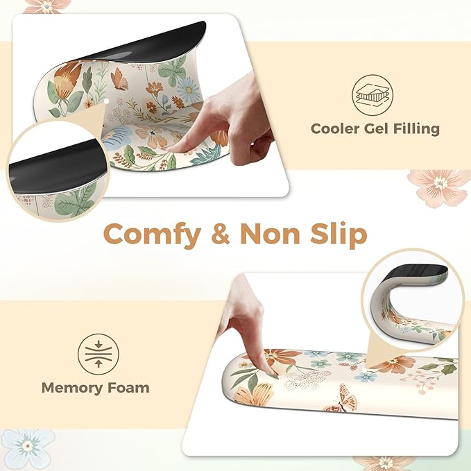 Scalloped Office Desk Cover Mat+Keyboard Wrist Rest+Mouse Wrist Rest+Coaster SetScalloped Desktop mat for Teacher Desk CoverPastel Home Office Essentials