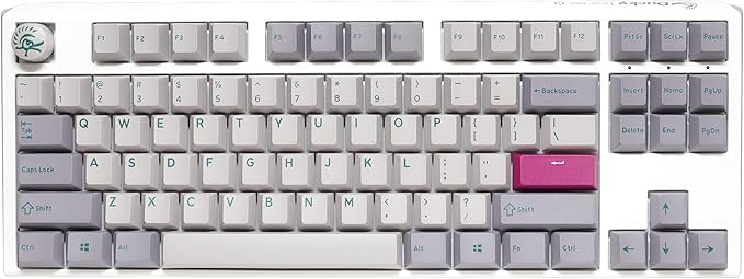 Ducky One 3 TKL Mist Grey Hotswap RGB Double Shot PBT QUACK Mechanical Keyboard Cherry MX Red