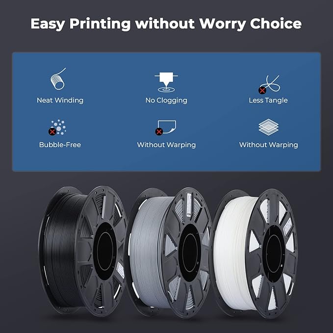 Creality 3D Printer Filament PLA Filament 1.75mm Bundle 2kg for 3D Printing Ender PLA Filament No-Tangling Strong Bonding &amp Overhang Performance Accuracy +/- 0.02mm (White &amp Red)