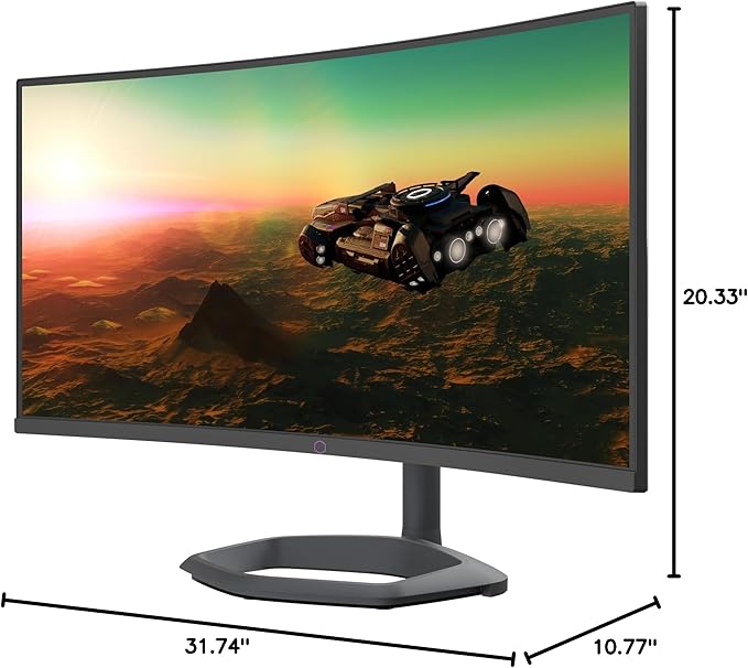 Cooler Master GM34-CWQ2 34” Curved UWQHD 3440 x 1440 VA Quantum Dot Gaming Monitor | Up to 180Hz | Up to 0.5ms | Curve 1500R | FreeSync Premium|Nvidia | HDR Support |DP1.4 * 1 | HDMI2.0 * 2