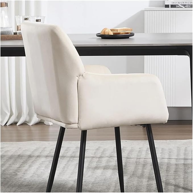 Adjustable Office Computer Chair with Armrest 1pcs Velvet Comfortable Upholstered Kitchen Dining Chairs with Armrests Easy to Assemble