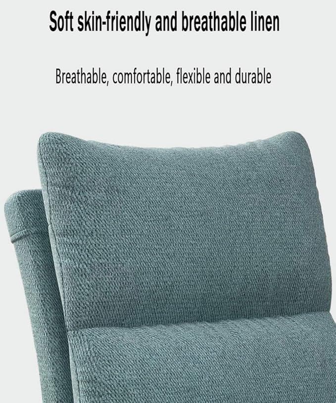 Katzowen Office Computer ChairHome Leisure Computer Chair Comfortable backrest Removable Soft Bag and armrest Gaming Chair Not tiltable Heavy Nylon feet Load-Bearing 120kg (Color : Blue)