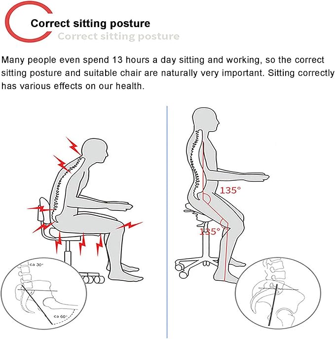 Gaming Chair Computer Chair Saddle Stool Chair with WheelsHeight Adjustable Saddle Seat Stool with BackrestPU Leather Computer ChairSplit Style Desk Ch