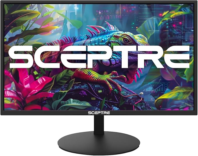 Sceptre E275W-19203R 27 inch1080P LED Monitor 99% sRGB 2X HDMI VGA Build-In Speakers Machine Black (E275W-19203R series)