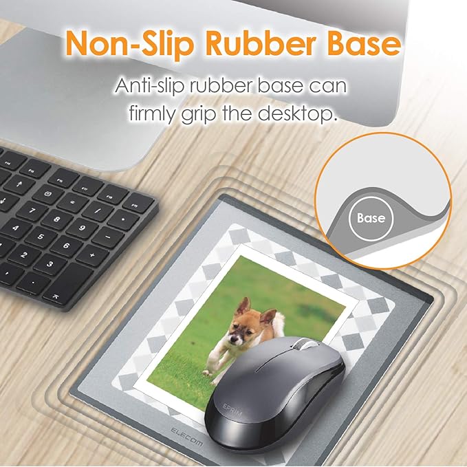 ELECOM Custom Photo Insert Mouse Pad Mat/Clipboard Folder/Message Pad/Picture/File Board/for Office/Black MP-117A