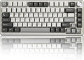 YUNZII B75 PRO Wireless Mechanical Keyboard75% Layout with KnobHot Swap Gasket Custom StructureCreamy Pre-lubed SwitchesRGB BacklitBluetooth/Type-C/2.4G for Win/Mac(Cocoa Cream V2 SwitchGrey)