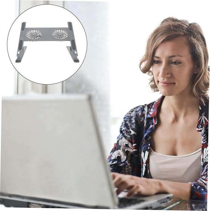 Gadpiparty Gaming Laptop Cooler Cooling Pad Led Quiet Design Angle Stand Cervical and Lumbar Support