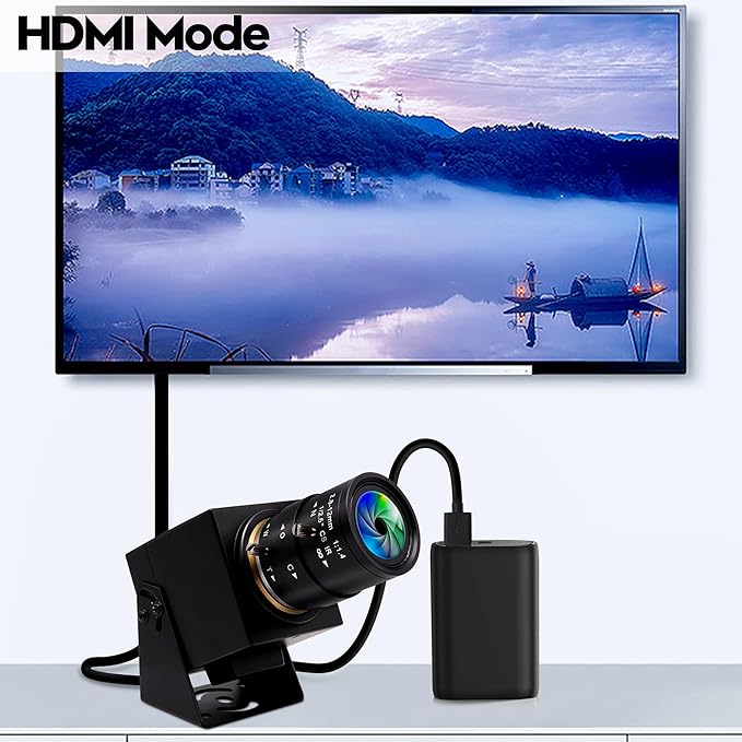 1080P HDMI Camera 4K USB Webcam for Live Streaming 30FPS 4X Optical Zoom Lens USB HDMI Simultaneous Output Video Camera Close-up PC Camers Plug and Play for Linux Raspberry Pi Jetson Nano