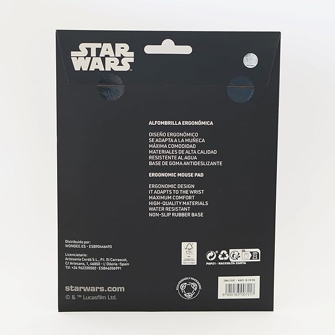 Disney Star Wars Darth Vader Ergonomic Gel Mouse Pad XXL Non-Slip Official Star Wars Merchandise