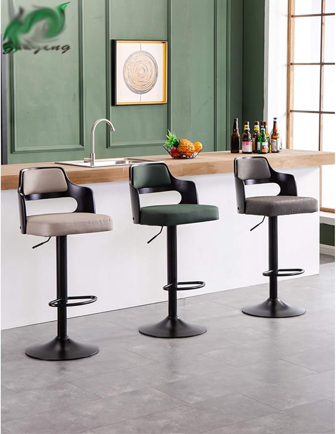 Mlaea Ergonomic Desk Chair Hotel Restaurant Breakfast Bar Stools with Adjustable Height Gaming Club Bar Chair 42 * 41 * 88-108CM(Color:#1)