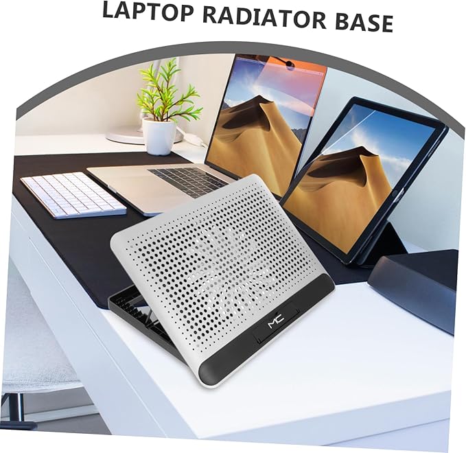 Artibetter Aluminum Alloy Laptop Cooler Pad Cooling Fan for 18 Notebook Cooling Device
