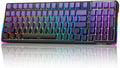 AULA F99S Mechanical Wireless Gaming Keyboard Tri-Mode Bluetooth/2.4G/USB-C Hot Swappable 99 Keys Custom Creamy Keyboard 99 Keys Full Size Computer Keyboards for PC Xbox PS5 etc (Purple Gradient)