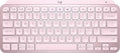 Logitech MX Keys Mini Minimalist Wireless Illuminated Keyboard Compact Bluetooth Backlit USB-C Compatible with Apple macOS iOS Windows Linux Android Metal Build - Rose