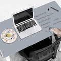 Magnetic Dry Erase Desk Mat for Making Plans31.5x15.7 Writable &amp Erasable Desk Mouse Pad with 2 Markers &amp 2 ClothsWaterproof Writing Desk Pad for Office Home School Classroom (Pale Gray)