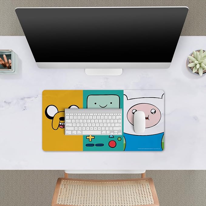 Head Case Designs Officially Licensed Adventure Time Jake BMO Finn Graphics 23.62 x 11.81 x 0.12 inches (600 x 300 mm) - L Gaming Office Desk PC Keyboard Mouse Mat Pad
