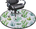 White Light Pink and Green Carpet Round Office Chair Mat for Hardwood Floor Multi-Purpose Soft Mats for Gaming Rolling Chair/Living Room/Study Plants Spikes Cartoon Art Diameter 47.2 in