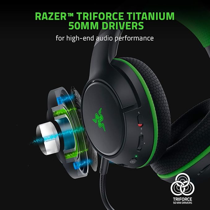 Wireless Xbox Gaming Headset: Razer Kaira Pro with Titanium Drivers &amp Supercardioid Mic - Black