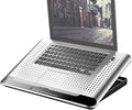 Laptop Cooling PadAdjustable Riser Station - Aluminum Alloy Quiet Computer Laptop Cooling Fan | for Desk Keyboard Tablet Book Home Workplace Dorm Apartment