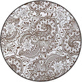 Cream Non-Slip Area Rug Small Accent Distressed Throw Rugs Floor Carpet for Door Mat Entryway Bedrooms Laundry Room Decor Antique Victorian Style Old Country Diameter 59 in