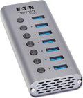 Eaton Tripp Lite Series USB C Hub 3.2 Gen 1 with 7 USB-A Ports and Individual On/Off Switch 5 Gbps Data Transfer Plug-and-Play USBC Laptop Docking Station 3-Year Warranty (U360-007-SW)
