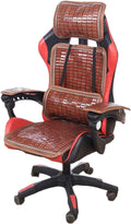 RAZANA Gaming Chair Bamboo Cushion Gaming Chairs for Adults 5pc Set Video Game Chairs Summer Mat Bring The Best Competitive Form Without Fear of Heat (B)