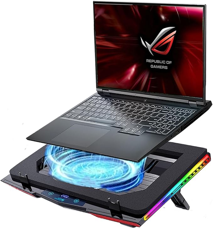 Cooling Pad for Asus ROG Zephyrus G14 GA401 GA401II GA401QEC GA401IU Gaming LaptopIt is a Heat Dissipation Monster with Powerful Turbo Fan Can Fast CoolingRGB Light Mode