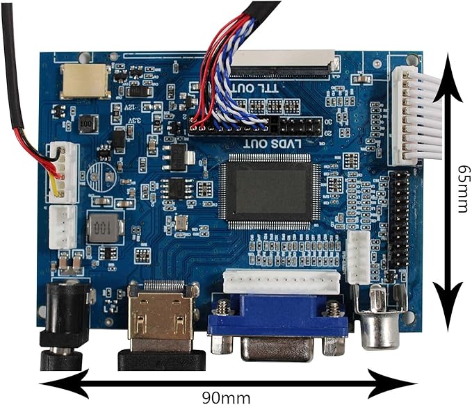 10.4 inch VS104T-004A 1024x768 4:3 600nit IPS Touch Screen and VGA 2AV LCD Controller Board