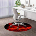 Scarlet Black PU Leather Office Chair Mat for Hardwood&ampTitle Floor Galaxy Design Anti Slip Floor Protector for Home Office Fantasy Art Diameter 47.2 in