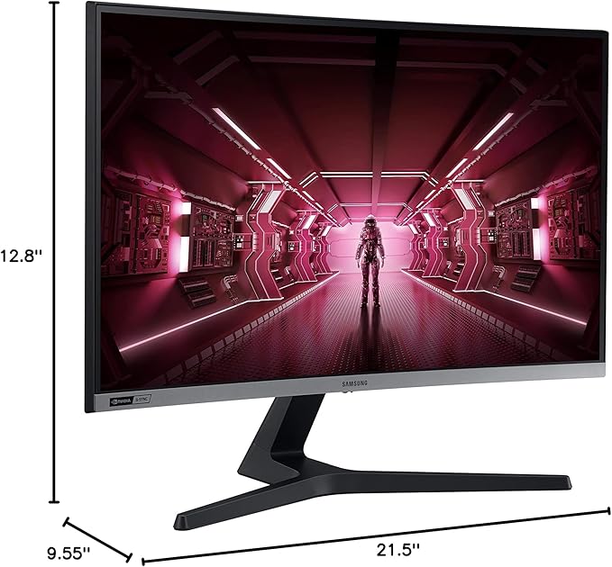 SAMSUNG 24 FHD 1080p CRG5 Curved Gaming Monitor 144Hz 4ms Exclusive Gamer Settings AMD Radeon FreeSync Eye Saver Mode 3000:1 Contrast Ratio Black