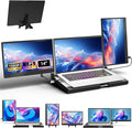 Laptop Screen Extender - 14 Triple Portable Monitor 360 Degrees Rotation IPS FHD 1080P Detachable Screen with Stand for Windows/MacChrome