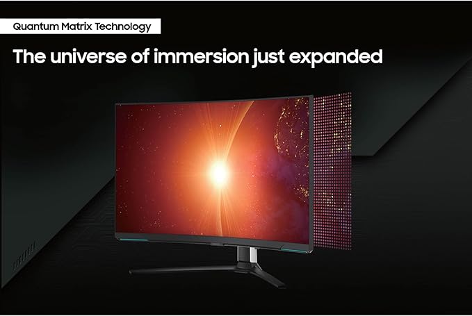 Samsung 32 Odyssey Neo G8 (G85NB) 4K UHD 240Hz 1ms G-Sync 1000R Curved Gaming Monitor Quantum HDR2000 AMD FreeSync Premium Pro Matte Display DisplayPort Black &amp White LS32BG852NNXGO