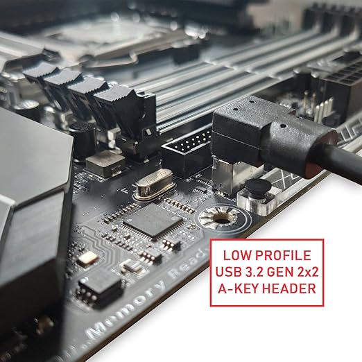 LINKUP - USB 3.2 Gen 2x2 20Gbps USB-C Type Internal Panel Cable Mount Motherboard Header Extension Adapter┃20-Pin A-Key Male with Cover to USB-C Female Connector with PCI Bracket - Right Angle - 40cm