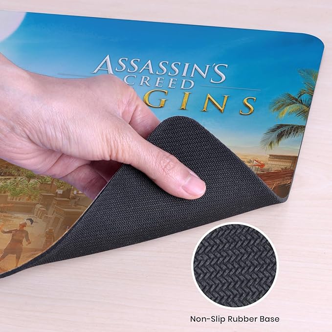 Head Case Designs Officially Licensed Assassin's Creed Key Art Origins Graphics 23.62 x 11.81 x 0.12 inches (600 x 300 mm) - L Gaming Office Desk PC Keyboard Mouse Mat Pad