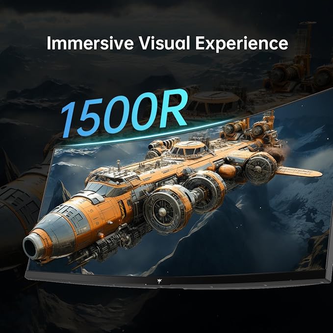KTC 34 Inch Ultrawide Monitor 180Hz WQHD 3440X1440 Curved Gaming Monitor 1500R PC Monitor HDR FreeSync &amp G-Sync HDMI DisplayPort VESA Tilt Swivel Height Pivot Adjustment H34S18S