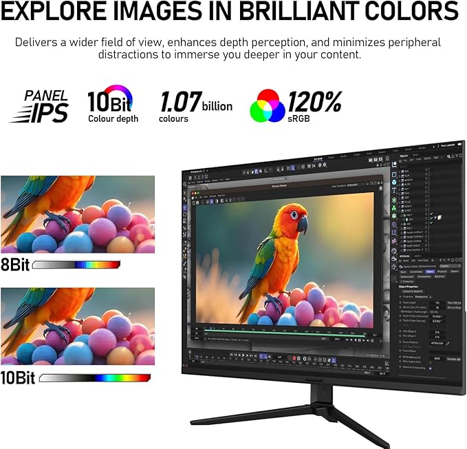 Gawfolk 28 Inch 4K Monitor IPS 60Hz UHD (3840x2560p) PC Screen Built-in Speakers Ultra HD Computer Dispaly for Home &amp Office Support HDMI &amp DP 3:2 10Bit 1.07 Billion Colours