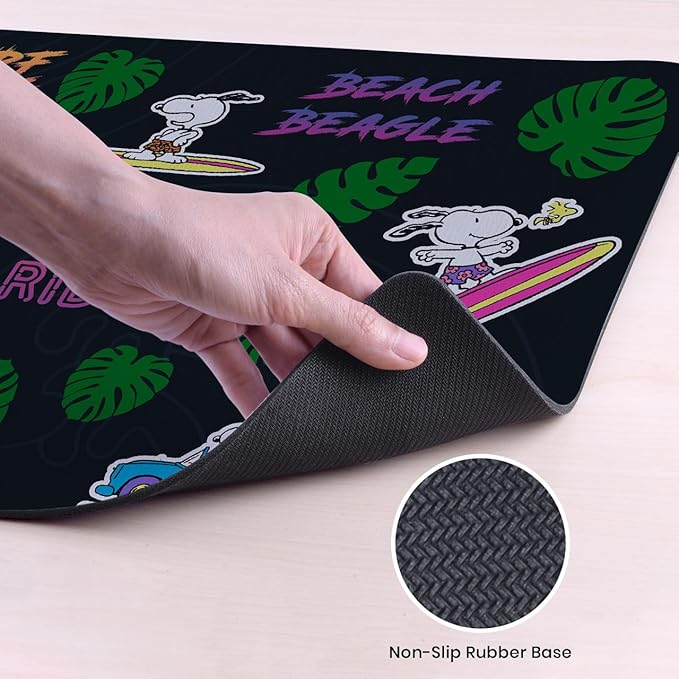 Head Case Designs Officially Licensed Peanuts Snoopy Aloha Disco Graphics 37.4 x 15.75 x 0.16 inches (900 x 400 mm) - XL Gaming Office Desk PC Keyboard Mouse Mat Pad