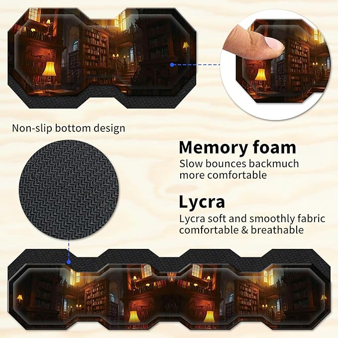 Keyboard Wrist Rest &amp Desk Mat 35.4 x 15.7 inch &amp Mouse Wrist Rest &amp Coasters 4 Pcs Gaming Mouse Pad with Wrist Rest Set with Memory Foam Ergonomic Easy Typing Pain Relief - Books