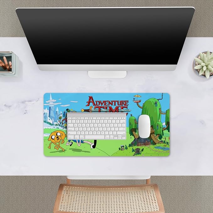 Head Case Designs Officially Licensed Adventure Time Jake and Finn Graphics 23.62 x 11.81 x 0.12 inches (600 x 300 mm) - L Gaming Office Desk PC Keyboard Mouse Mat Pad