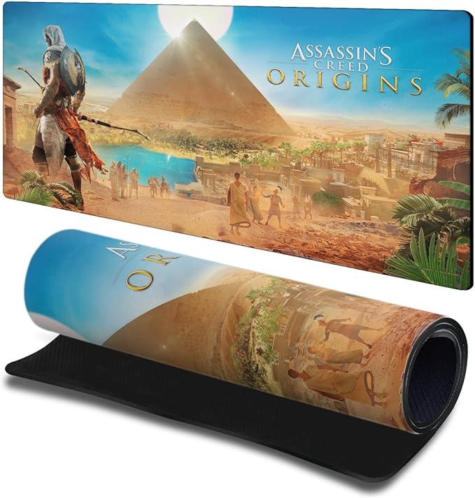 Head Case Designs Officially Licensed Assassin's Creed Key Art Origins Graphics 23.62 x 11.81 x 0.12 inches (600 x 300 mm) - L Gaming Office Desk PC Keyboard Mouse Mat Pad